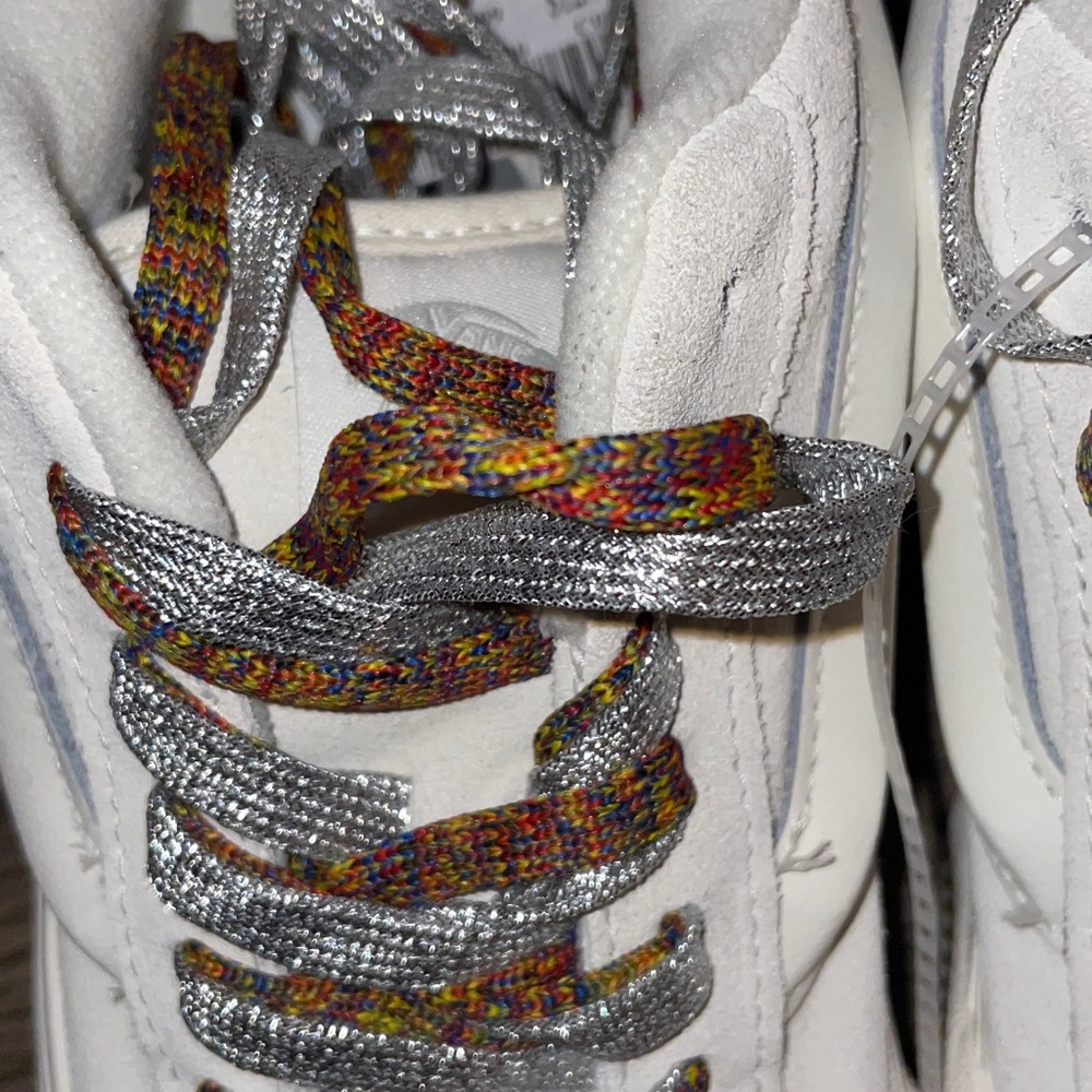 Vans Knu Stack Platform Sneakers White Multi Laces Size 7 NWT - Picture 8 of 9